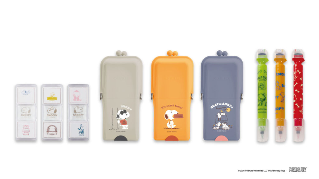 新商品 スヌーピー「ハンココスライド」「エアピタ」「スタンプペン」発売のお知らせ