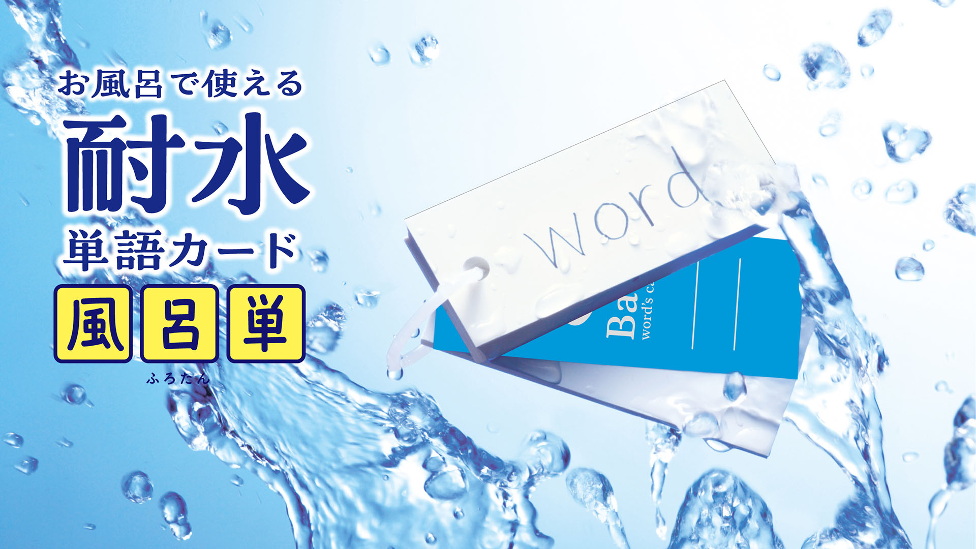 【おすすめポイント】お風呂で使える単語カード「風呂単」